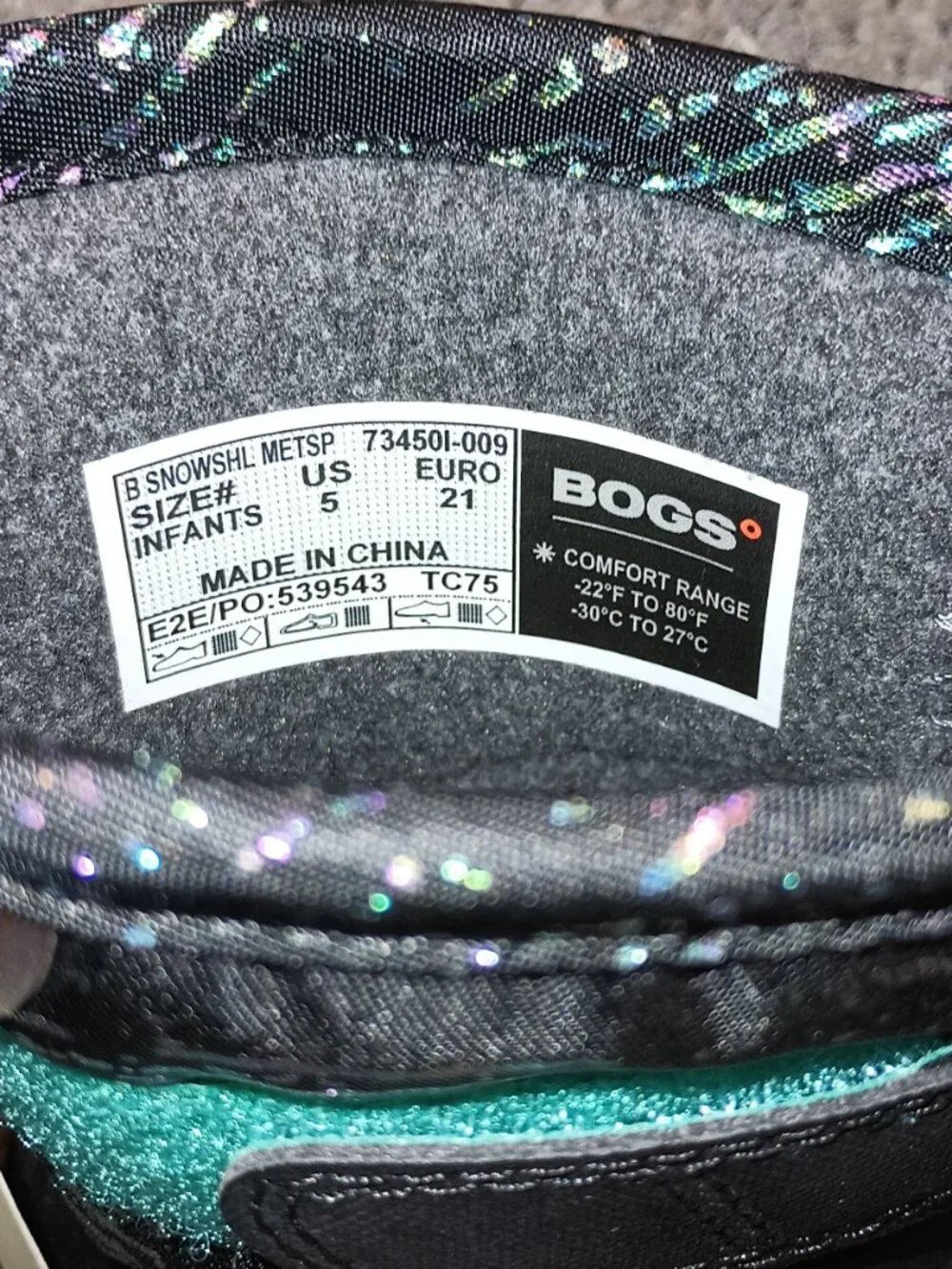 NEW BOGS Baby Snow Shell - Metallic Stripes 5
